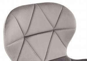 EMWOmeble Krzesło obrotowe ART118S / jasnoszary welur, noga czarna