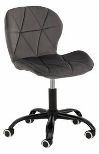 MebleMWM Krzesło obrotowe popiel ART118S / welur, noga czarna
