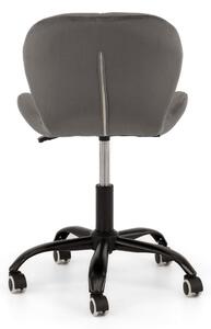 EMWOmeble Krzesło obrotowe ART118S / popiel welur, noga czarna