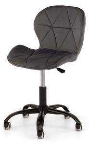 EMWOmeble Krzesło obrotowe ART118S / popiel welur, noga czarna