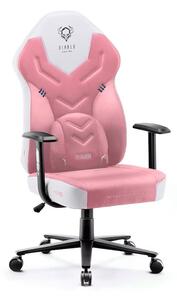 Fotel gamingowy Diablo X-Gamer 2.0 Normal Size Marshmallow Pink, biało-różowy
