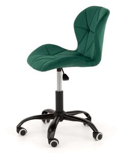 EMWOmeble Krzesło obrotowe ART118S / zielony welur, noga czarna
