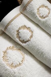 Ręcznik kąpielowy SEHZADE 85x150cm Biały / srebrny haft