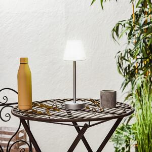 Zewnetrzna Szara lampa stołowa z akumulatorem LED i ściemniaczem dotykowym - Renata Oswietlenie zewnetrzne
