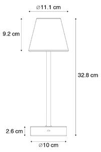 Zewnetrzna Lampa stołowa ciemnoszara z akumulatorem LED i ściemniaczem dotykowym - Renata Oswietlenie zewnetrzne