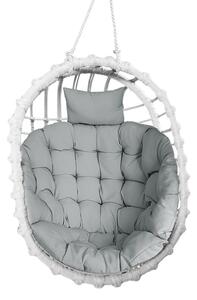 Fotel wiszący owalny kokon - biały