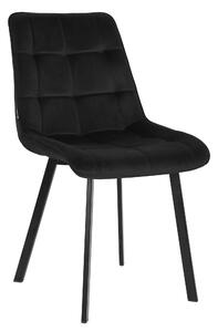 Krzesło tapicerowane TULUZA velvet czarny