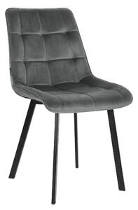 Krzesło tapicerowane TULUZA velvet szary