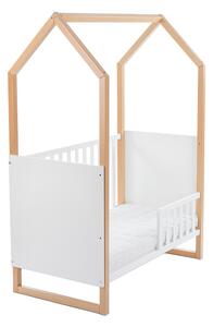 Łóżeczko bukowe dla dzieci Drewex Domek 120x60 cm