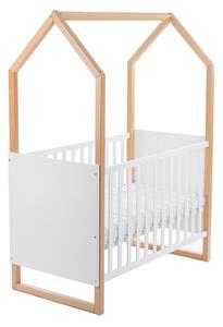 Łóżeczko bukowe dla dzieci Drewex Domek 120x60 cm