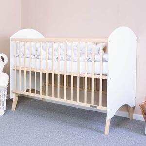 Łóżeczko dla dzieci New Baby BELLA białe-naturalne