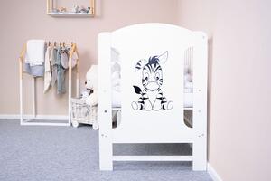 Łóżeczko dla dzieci New Baby ELSA Zebra białe