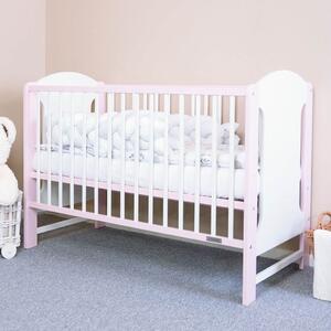 Łóżeczko dla dzieci New Baby ELSA biało-różowe