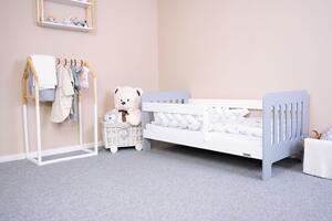 Łóżeczko dla dzieci tapczanik New Baby ERIK 140x70 cm biało-szare