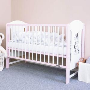 Łóżeczko dla dzieci New Baby ELSA Zebra biało-różowe