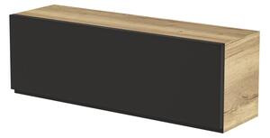 Wisząca szafka Loftia pozioma 120 cm - artisan / czarny mat