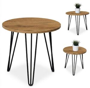 Stolik 70 cm okrągły nierozkładany, nogi Metalowe „ Hairpin legs_ ” I ArtDHome