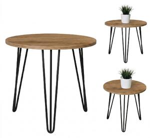 Stolik 60 cm okrągły nierozkładany, nogi Metalowe „ Hairpin legs_ ” I ArtDHome