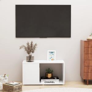 Szafka pod TV, biała, 60x24x32 cm, materiał drewnopochodny