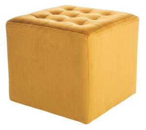 Musztardowy puf LORI VELVET