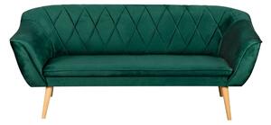 Stylowa Skandynawska Sofa Rosa 3 Osobowa Królewska Zieleń