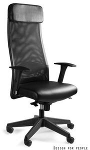 Krzesło biurowe Ares Soft z wysokim oparciem czarny