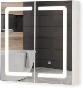 MIADOMODO Szafka z lustrem z oświetleniem LED, 65 x 65 cm