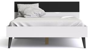 Łóżko Oslo 160x200 biało-czarne