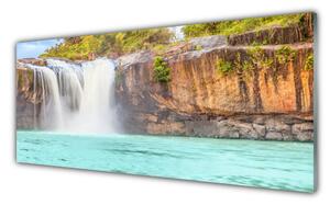 Obraz Szklany Wodospad Jezioro Krajobraz