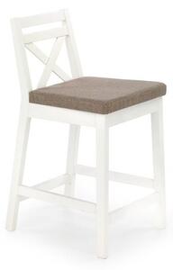 Niskie krzesło barowe białe Borys Low