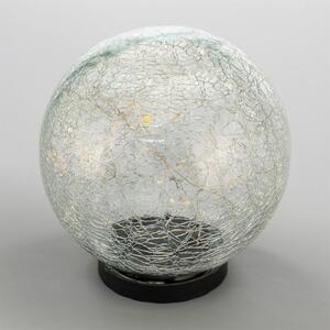 Solarne oświetlenie Kula szklana, ciepła biel, 15 cm
