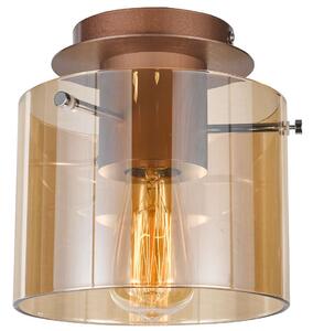 LAMPA sufitowa JAVIER MX17076-1A Italux szklana OPRAWA tuba bursztynowa - bursztynowy