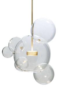 Wisząca LAMPA skandynawska CGBUBBLE6 COPEL szklana OPRAWA loftowy ZWIS kula LED 14W 3000K ball przezroczysta mosiądz