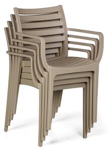 Krzesło ogrodowe SLENDER, czarny, 2+2 GRATIS