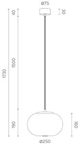 Skandynawska LAMPA wisząca DOSEI ELEMENTRY 5902429651212 Sotto Luce loftowa OPRAWA szklany zwis biały