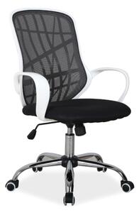 Krzesło biurowe z oparciem z siatki Dexter czarny/biały