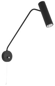 Ścienna LAMPA tuba EYE SUPER 6501 Nowodvorski metalowa OPRAWA kinkiet na wysięgniku czarny - czarny