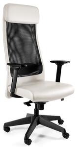 Obrotowe krzesło do biura Ares Soft PU biały