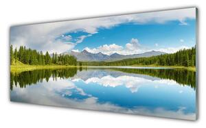 Obraz Szklany Las Jezioro Góry Krajobraz