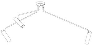 LAMPA sufitowa EYE SUPER 6504 Nowodvorski metalowa OPRAWA tuby regulowane na wysięgnikach czarna - czarny