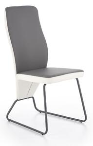 Dwukolorowe krzesło ze skóry ekologicznej K300