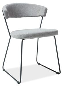 Tapicerowane krzesło na metalowych nogach Helix