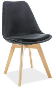 Tapicerowane krzesło na bukowych nogach Dior Velvet