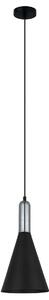 Loft LAMPA wisząca KHALEO MDM-3030/1 BK+CR Italux stożek OPRAWA metalowa ZWIS industrialny chrom czarny - czarny || miedziany || chrom
