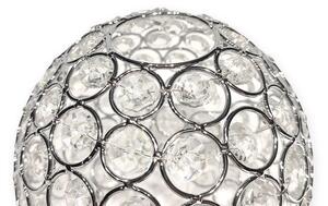 Klosz szklany Kryształ kula D140 chrom/transparent