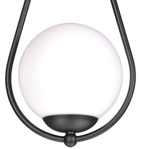 LAMPA modernistyczna K-4770 wisząca OPRAWA szklane kule ZWIS kropla ball czarna biała - czarny