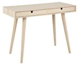 Drewniane biurko z szufladami w stylu skandynawskim Century