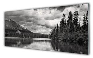 Obraz Szklany Góra Las Jezioro Natura