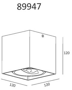 LAMPA sufitowa BOX SL 1 89947 Zumaline metalowa OPRAWA kostka SPOT cube biała