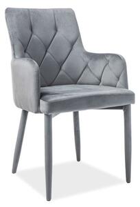 Pikowane krzesło z tapicerowanymi nogami Ricardo Velvet